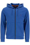 Boss blue regular fit zip hoodie long sleeve