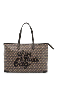  Anya Hindmarch i am a plastic bag zipped motif tote bag