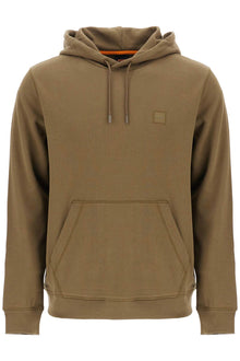  Boss green zip-up hoodie with kangaroo pocket cotton