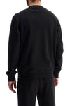 Boss men's black cotton sweatshirt with long sleeves and round neck