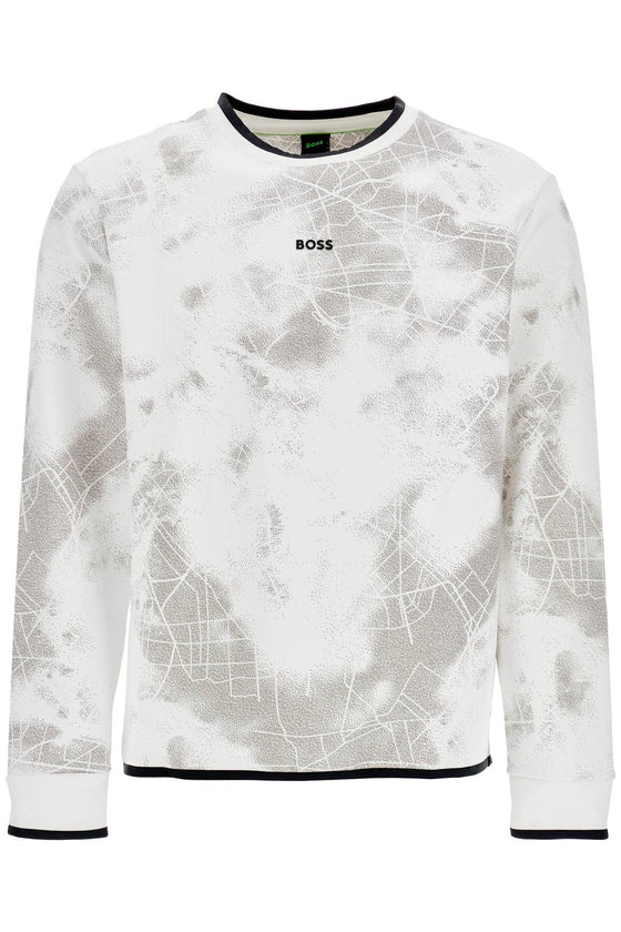 Boss white high neck sweatshirt for men