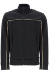 boss skaz 1 black high collar zip sweatshirt