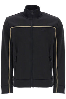  boss skaz 1 black high collar zip sweatshirt