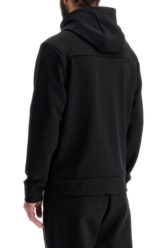 Boss black zip-up hoodie for men saggy 1