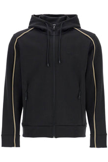  Boss black zip-up hoodie for men saggy 1