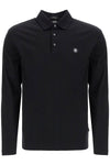 Boss black long sleeve cotton polo