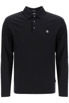  Boss black long sleeve cotton polo