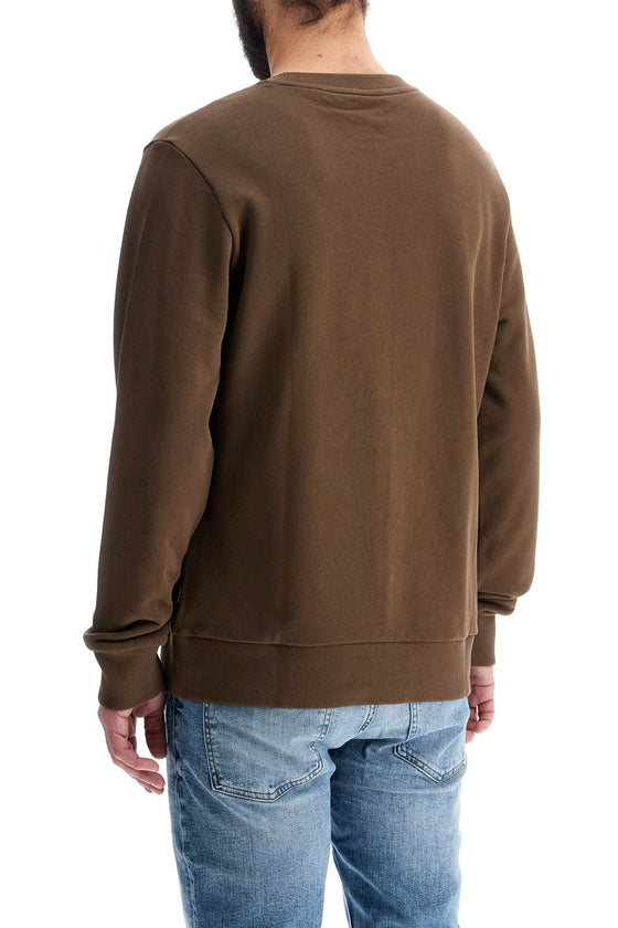 Boss men's long sleeve crew neck cotton sweatshirt in green