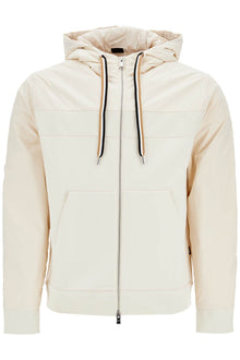  Boss white slim fit zip-up hoodie