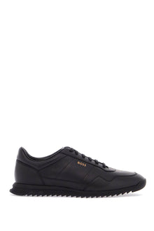  Boss men's black leather minimalist sneakers zayn_lowp_lttb