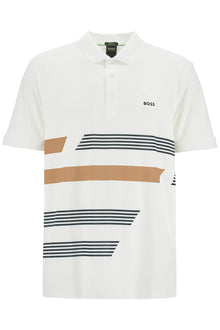  Boss printed stretch jersey polo shirt