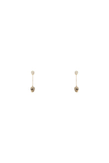  Alexander Mcqueen skull earrings with pavé and chain