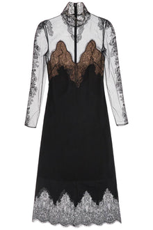  Valentino Garavani silk and lace dress