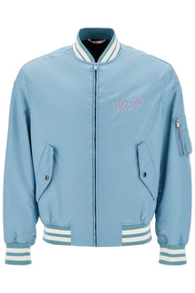  Valentino Garavani nylon bomber jacket with embroidery and print.