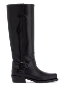  Valentino Garavani rockstud biker boot