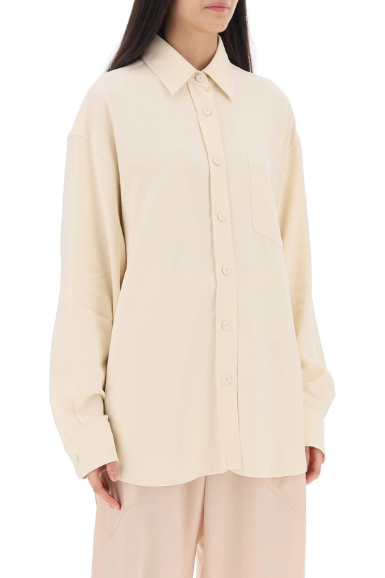 Stella McCartney oversized shirt in crepe jersey