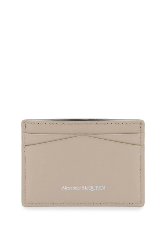 Alexander Mcqueen saffiano leather skull card holder