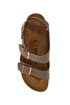 Birkenstock birkoflor mocca sandals with cork sole and adjustable straps milano