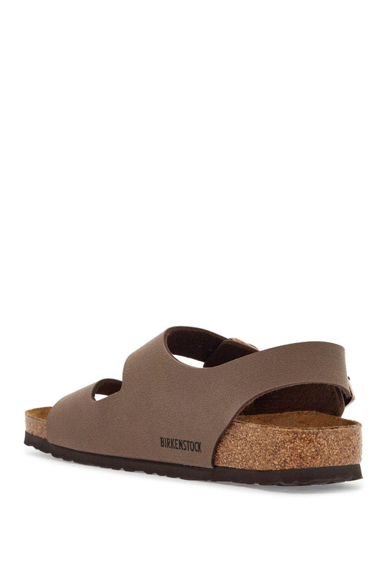 Birkenstock birkoflor mocca sandals with cork sole and adjustable straps milano