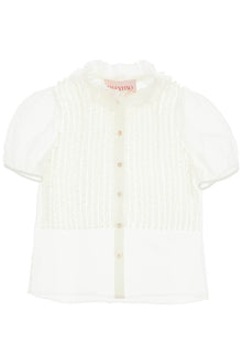  Valentino Garavani short-sleeved chiffon blouse