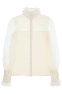  Valentino Garavani silk blouse with ruffles