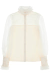 Valentino Garavani silk blouse with ruffles