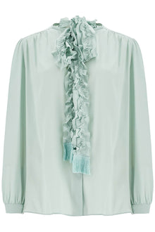  Valentino Garavani silk blouse with bow detail