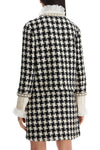 Valentino Garavani embroidered jacket in damier light tweed