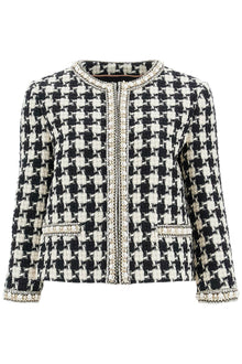  Valentino Garavani embroidered damier light tweed