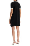 Valentino Garavani black and ivory knit dress with round neck in viscose