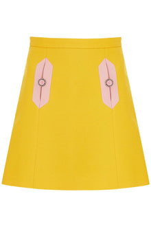  Valentino Garavani wool and silk mini skirt