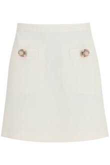  Valentino Garavani short crepe couture skirt