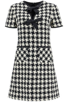  Valentino Garavani mini dress in damier light tweed