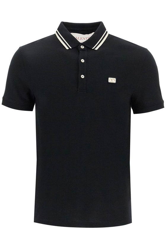 Valentino Garavani regular fit polo shirt with vlogo patch