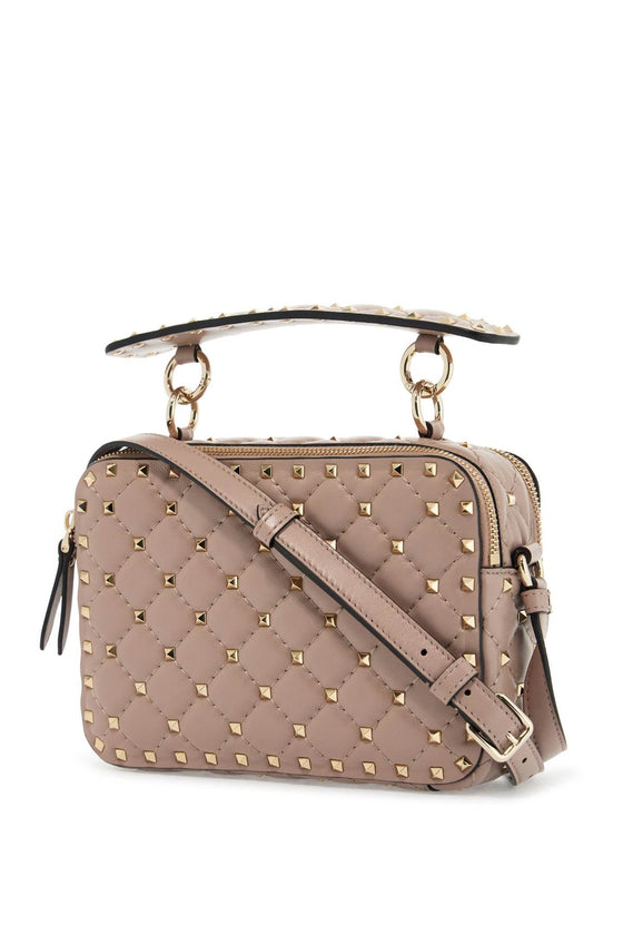 Valentino Garavani quilted poudré shoulder bag with golden studs