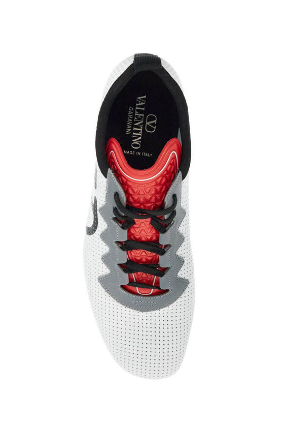 Valentino Garavani sneaker in white polyurethane with high breathability and hook-and-loop closure