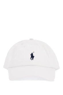  Polo Ralph Lauren white cotton baseball cap with navy embroidered logo