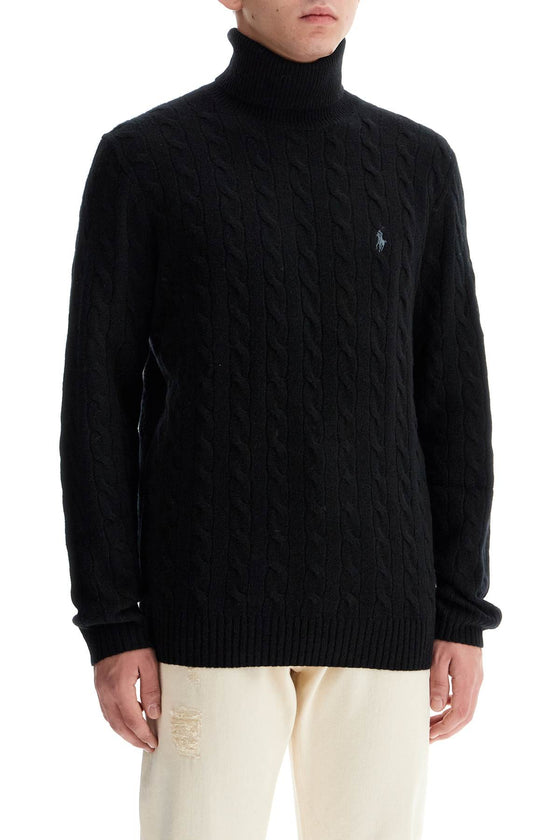 Polo Ralph Lauren cable-knit wool and cashmere turt