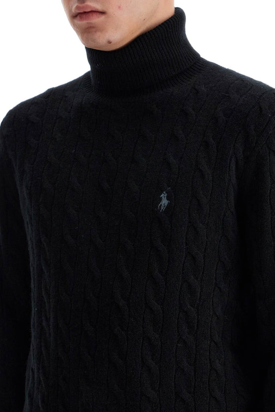 Polo Ralph Lauren cable-knit wool and cashmere turt