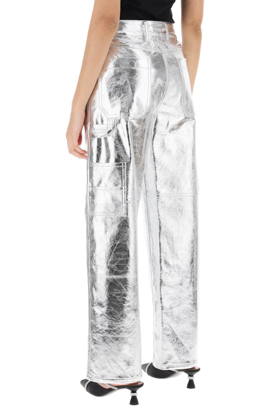 Interior sterling pants in laminated leather