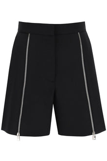  Alexander Mcqueen grain de poudre zipped shorts