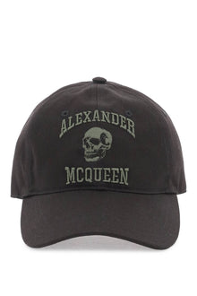  Alexander Mcqueen varsity skull baseball cap