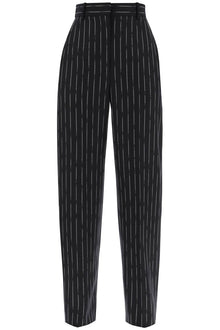  Alexander Mcqueen broken pinstripe trousers