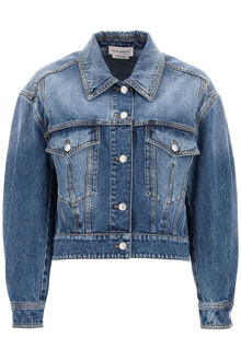  Alexander Mcqueen denim cocoon jacket