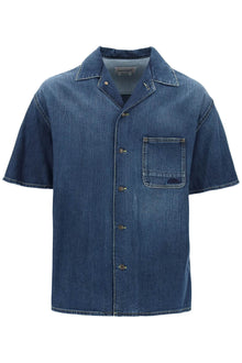  Alexander Mcqueen organic denim short sleeve shirt