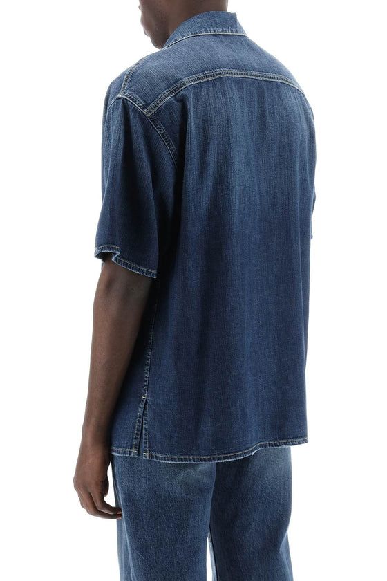 Alexander Mcqueen organic denim short sleeve shirt