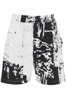  Alexander Mcqueen fold print sweat shorts