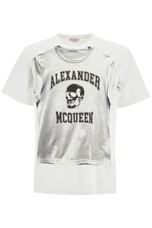  Alexander Mcqueen printed compact cotton t-shirt