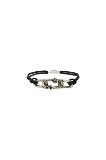  Alexander Mcqueen "snake and skull bracelet with intricate