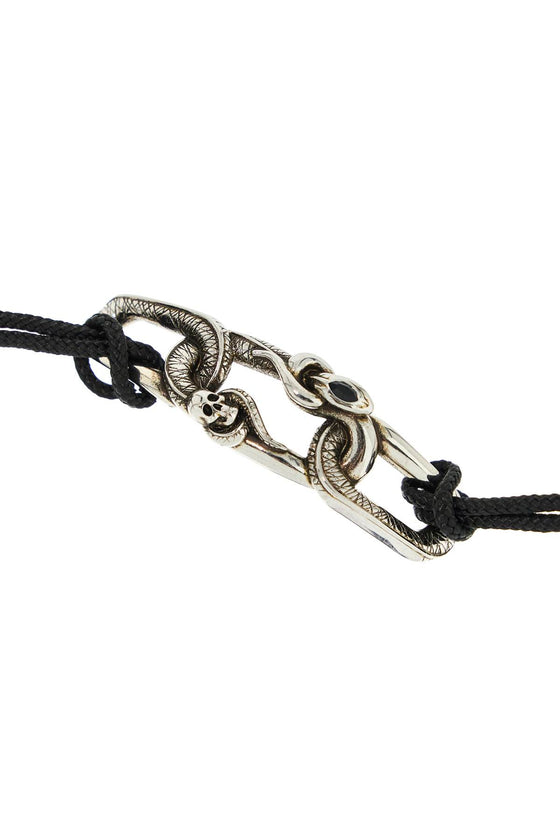 Alexander Mcqueen "snake and skull bracelet with intricate